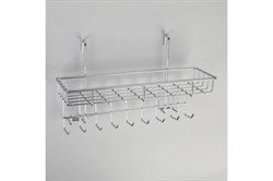 Полка на рейлинг ДОЛЯНА с крючками 29,5*12,5*20,5см 1305803 - фото 71397