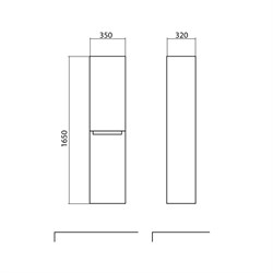 Пенал для ванной комнаты ОМЕГА R консольный - фото 72523