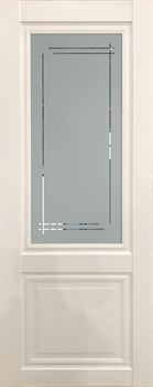 Полотно ЛЕСКОМ дверное Экшпон НЕСТАНДАРТ Венеция-4 магнолия витражное стекло 220*80 - фото 72584