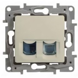 Розетка LEGRAND Etika RJ11+RJ45 кат. 5 UTP (слоновая кость) 672352 - фото 72611