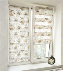 Штора рул. DELFA СРШ-01МК-45833 47(43)/160 Декор роза бежевая РБ - фото 73276