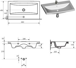 Раковина мебельная COMO 80 - фото 75250