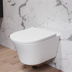 Унитаз DAMIXA Skyline подвесной, безободковый, с сиденьем микролифт DX35C1700SC - фото 75274