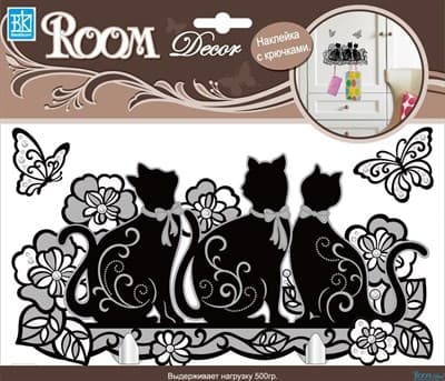 Элемент декоративный ROOM DECOR Крючок Мартовские коты SHA 0801 - фото 7644