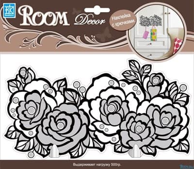 Элемент декоративный ROOM DECOR Крючок розы SHA 0804 - фото 7646