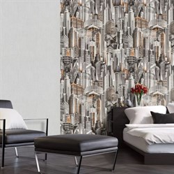 Обои ПЕРМСКИЕ Небоскребы 1038-016 Д15 0,53*10,05м (1упак-16рул) - фото 76807