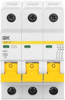 Автомат ИЭК 3Р ВА47-29 25А - фото 77152