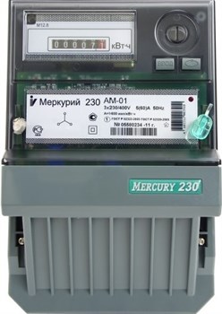 Счетчик эл. Меркурий 3Ф 230 АМ-01 5(60)А - фото 77299