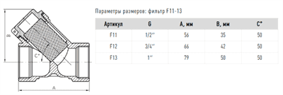 Фильтр FADO Classic 20 3/4'' F12 - фото 7765