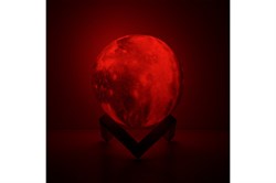 Светильник Gauss настольный NN003 3D Луна 1W RGB 5V Li-ion 450mA D15см цветной c пультом LED 1/6/12 - фото 78419