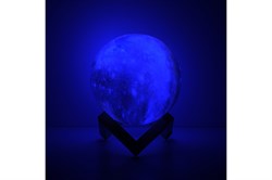 Светильник Gauss настольный NN003 3D Луна 1W RGB 5V Li-ion 450mA D15см цветной c пультом LED 1/6/12 - фото 78423