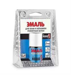 Эмаль KUDO для ванн и керамики с кисточкой белая 15мл KU-7K1301 - фото 78615