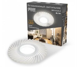 Светильник GAUSS BackLight BL134 Круглый узор белый 3W Gu5.3 LED 3000K - фото 78814