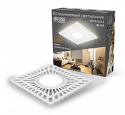 Светильник GAUSS BackLight BL127 Квадрат белый 3W Gu5.3 LED 3000K - фото 78818