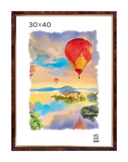 Фоторамка ЗЕБРА 30*40 пластиковая (201) коричневая - фото 79280