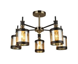 Светильник потолочный ESCADA 599/5P E27*60W Antique brass/Black - фото 79597