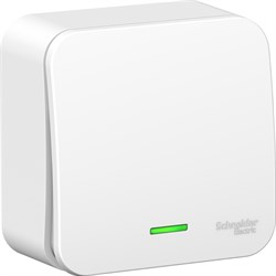 Выключатель SCHNEIDER ELECTRIC Blanca 1кл О/У подсвет. изол.пл. 10А, белый BLNVA101111 - фото 79848