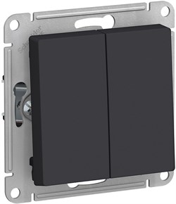 Переключатель WESSEN AtlasDesign 2-кл, сх6/2, 10АХ, механизм карбон ATN001065 - фото 79900
