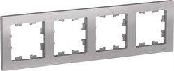 Рамка AtlasDesign 4-п универсальная алюминий ATN000304 - фото 79992