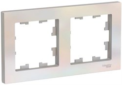 Рамка WESSEN AtlasDesign 2-п универсальная жемчуг ATN000402 - фото 79997