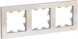 Рамка WESSEN AtlasDesign 3-п универсальная жемчуг ATN000403 - фото 79999