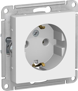 Розетка AtlasDesign с з/к 16А, механизм, белая ATN000143 - фото 80019