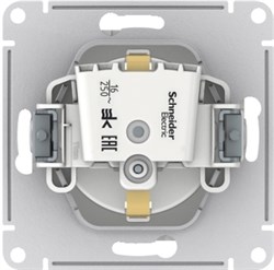 Розетка AtlasDesign с з/к 16А, механизм, белая ATN000143 - фото 80020