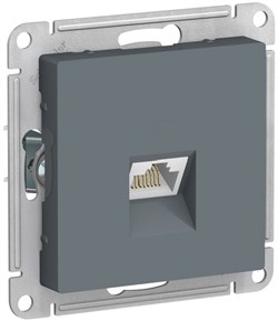 Розетка WESSEN AtlasDesign комп. RJ45 кат. 5Е, механиз грифель ATN000783 - фото 80039