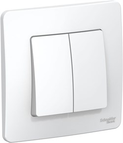 Выключатель WESSEN BLANCA BLNVS010501 2-кл С/У (cх.5), 10А, 250B, белый - фото 80064