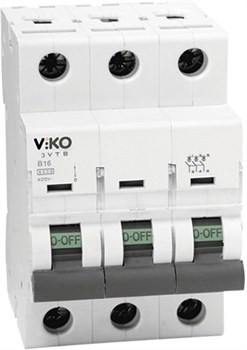 Автомат 3P 40А 3кА В-С 3VTB-3B40 (VIKO) 613-36040 - фото 80178
