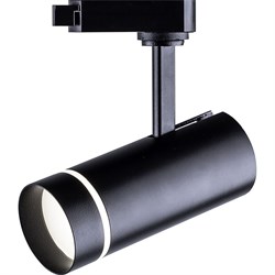 Светильник светодиодный Feron трековый на шинопровод, однофазный AL106 12W 4000К 80° черный 32445 - фото 80340