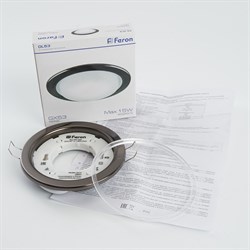 Светильник потолочный FERON DL53 11W230V GX53 черный хром без лампы 28947 - фото 80407