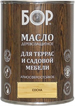 Масло БОР деревозащитное для террас и садовой мебели сосна 0,64 кг - фото 80430