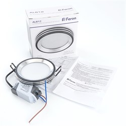 Светильник встраиваемый Feron светодиодный 7W, 560 Lm, 4000К, черный, AL612 28912 - фото 80570