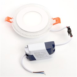 Светильник встраиваемый Feron светодиодный 6W, 480Lm, белый (4000К) и синий, AL2330 29583 - фото 80583