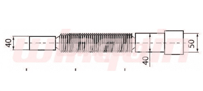 Труба гофрированная 40*40/50мм 800мм 30718006 (GT4045) - фото 8070