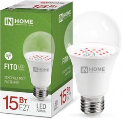 Лампа светодиодная IN HOME LED-A60-FITO 15W 230В Е27 - фото 80787
