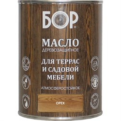 Масло БОР деревозащитное для террас и садовой мебели орех 0,64 кг - фото 80803