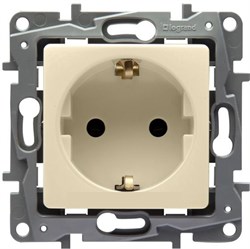 Розетка LEGRAND Etika 2К+З на винтах (слоновая кость) 672322 - фото 80832