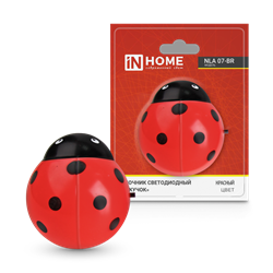 Ночник светодиодный IN HOME NLA 07-BR ЖУЧОК красный с выключателем - фото 80884