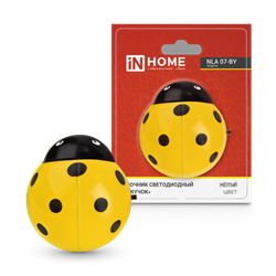 Ночник светодиодный IN HOME NLA 07-BY ЖУЧОК жёлтый с выключателем - фото 80886