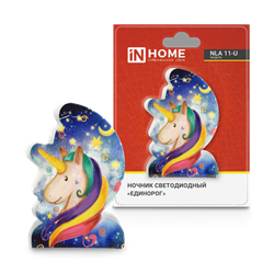 Ночник светодиодный IN HOME NLA 11-U ЕДИНОРОГ с выключателем - фото 80889