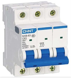 Автомат-выключатель CHINT NXB-63S 4.5KA 3P 25A х-ка С 296829 - фото 80964