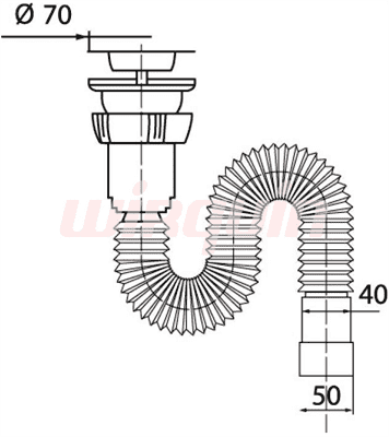 Сифон гофрированный 1 1/2*40/50мм 800мм 30717983 (GS1045) - фото 8096