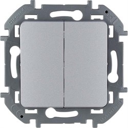 Выключатель LEGRAND INSPIRIA 2кл алюминий 673622 - фото 81004