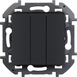 Выключатель LEGRAND INSPIRIA 3кл антрацит 673643 - фото 81013