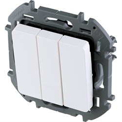 Выключатель LEGRAND INSPIRIA 3кл белый 673640 - фото 81017