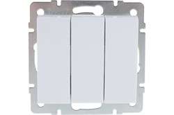 Выключатель LEZARD RAIN тройной белый 703-0288-109 - фото 81037