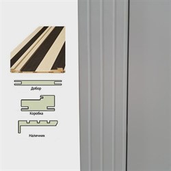 Наличник ЛЕСКОМ телескопический фигурный 85*16*2150 серый софт - фото 81323