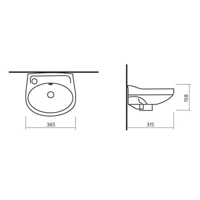 Умывальник Лада 37 Мини, ВКСЛ Белый S1 - фото 8141